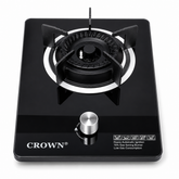 Crown CR-S1G Single Burner Built-In Gas Hob – Premium Tempered Glass Top Cooktop with Auto Ignition & Official Brand Warranty