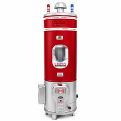 Crown Storage Geyser 20 Gallon Gas + Electric – Heavy-Duty 12x16 Gauge Water Heater with Automatic Function, Energy-Efficient Design & Official Brand Warranty