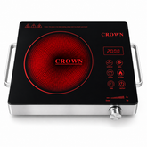 Crown Infrared Cooker / Hot Plate CR-HP-01 | Rapid Heating Electric Cooktop with Energy Efficient Infrared Technology, Smart Controls & Official Brand Warranty