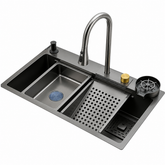 Crown CR-7545H Handmade Kitchen Sink – Premium Stainless Steel Single Bowl with Modern Design | 1-Year Official Brand Warranty