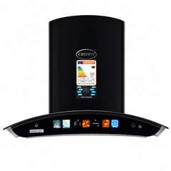 Crown 75(1) Kitchen Range Hood – 75cm Stainless Steel Chimney Hood with High Suction Power, LED Lights & Official Brand Warranty