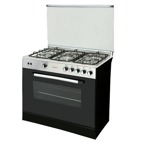 Crown 34G Cooking Range – 34-Inch 5 Burner Gas Stove with Built-In Oven & Grill for Family Cooking ✅