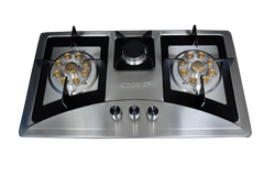Crown CR-15S Built-In Gas Hob – 3 Burner Stainless Steel Cooktop for Modern Kitchens - Crown Appliances