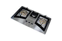 Crown CR-15S Built-In Gas Hob – 3 Burner Stainless Steel Cooktop for Modern Kitchens - Crown Appliances