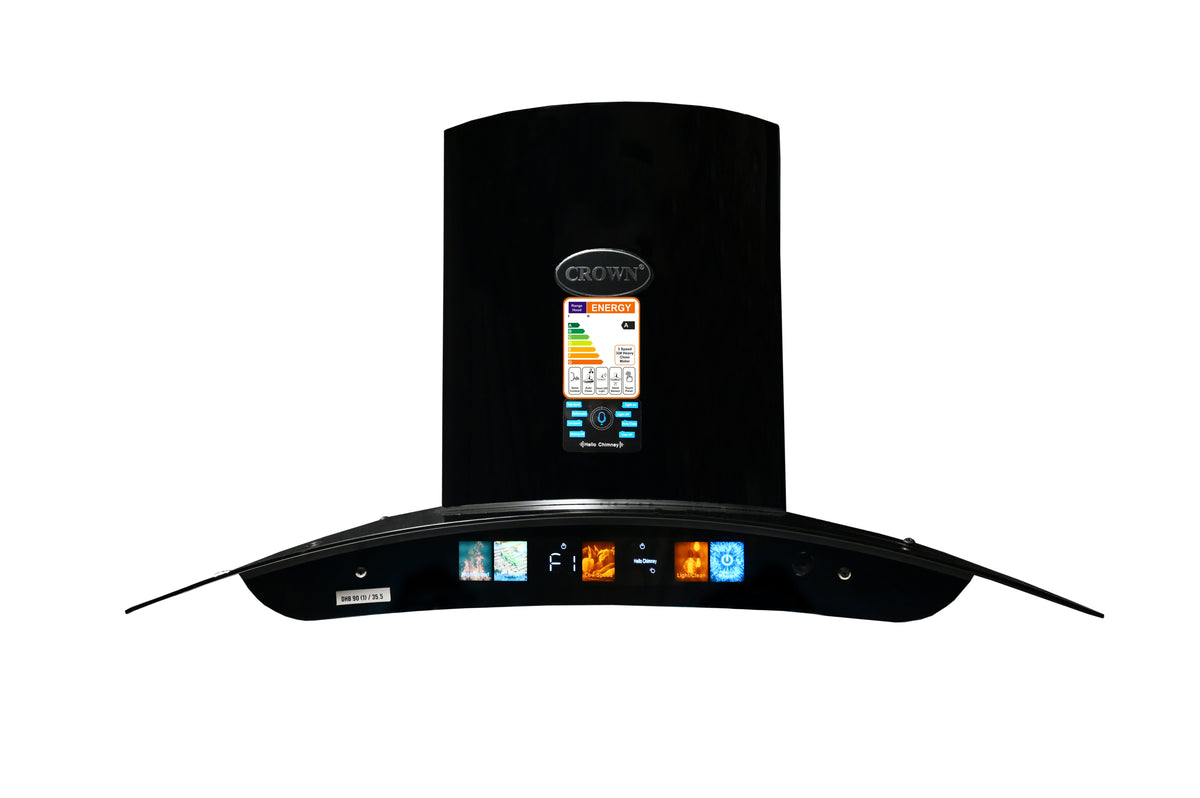 Crown 70(1) Kitchen Range Hood – 70cm Stainless Steel Chimney Hood with Powerful Suction & LED Lights