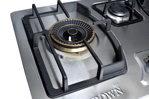 Crown CR-3111S Built-In Gas Hob – 3 Burner Stainless Steel Cooktop with Auto Ignition for Modern Kitchens
