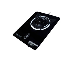 Crown CR-S1G Single Burner Built-In Gas Hob – Premium Glass Top Cooktop with Auto Ignition & Compact Design ✅