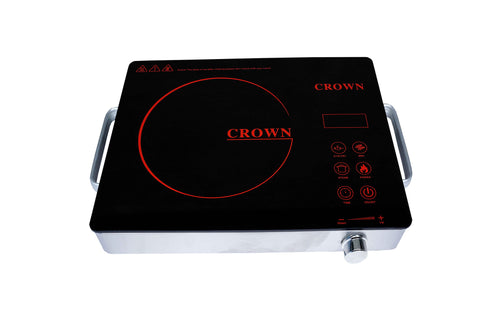 Crown Infrared Cooker/Hot Plate 666 – Rapid Heating Electric Cooktop with Energy Efficient Infrared Technology, Smart Controls & Brand Warranty ✅