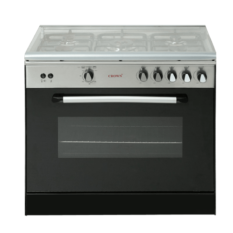Crown 34G Cooking Range – 34-Inch 5 Burner Gas Stove with Built-In Oven & Grill for Family Cooking ✅