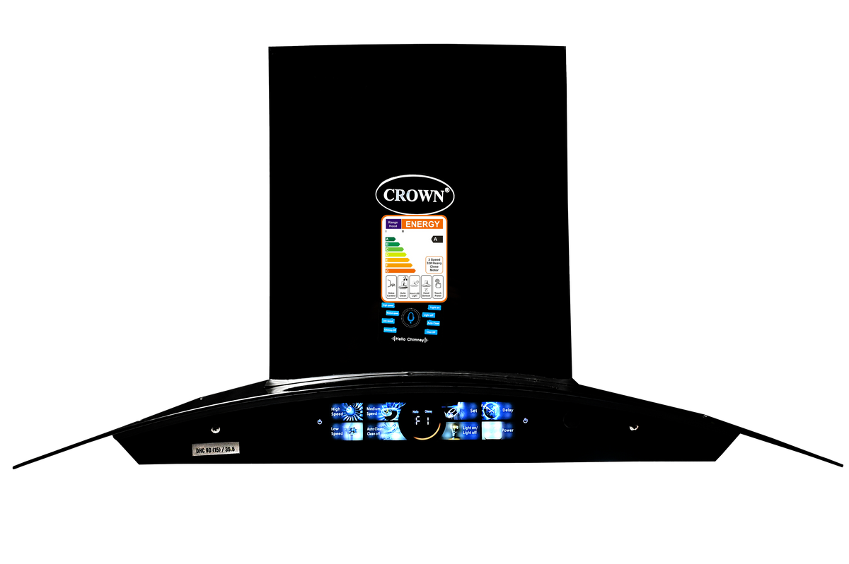 Crown 70(15) Kitchen Range Hood – 70cm Stainless Steel Chimney Hood with Powerful Suction & LED Lights