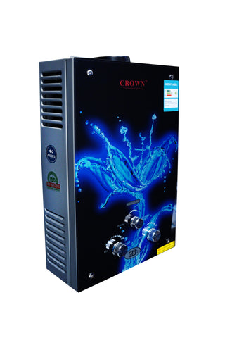 Crown Instant Geyser IG-8B-7L – 7 Litre Imported Water Heater with Digital Display, 3D Glass Top, 1kg Heat Exchanger & 1-Year Brand Warranty ✅