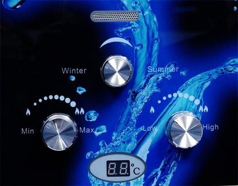 Crown Instant Geyser IG-8B-7L – 7 Litre Imported Water Heater with Digital Display, 3D Glass Top, 1kg Heat Exchanger & 1-Year Brand Warranty ✅