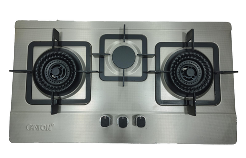 Canton CN-4S Built-In Gas Hob – 2 Burner Stainless Steel Cooktop with Auto Ignition & Space-Saving Design for Compact Kitchens ✅