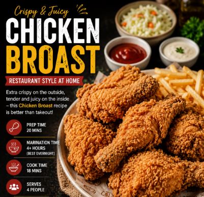 Crispy chicken broast