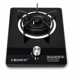 Crown CR-S1G Single Burner Built-In Gas Hob – Premium Tempered Glass Top Cooktop with Auto Ignition & Official Brand Warranty