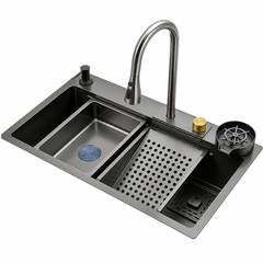 Crown CR-7545H Handmade Kitchen Sink – Premium Stainless Steel Single Bowl with Modern Design | 1-Year Official Brand Warranty