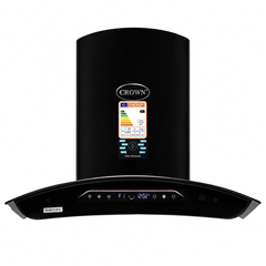 Crown 75(3) Kitchen Range Hood – 75cm Stainless Steel Chimney Hood with Powerful Suction, LED Lights & Official Brand Warranty