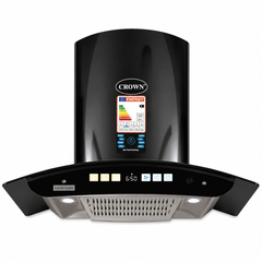 Crown 70(5) Kitchen Range Hood – 70cm Stainless Steel Chimney Hood with High Suction Power, LED Lights & Official Brand Warranty