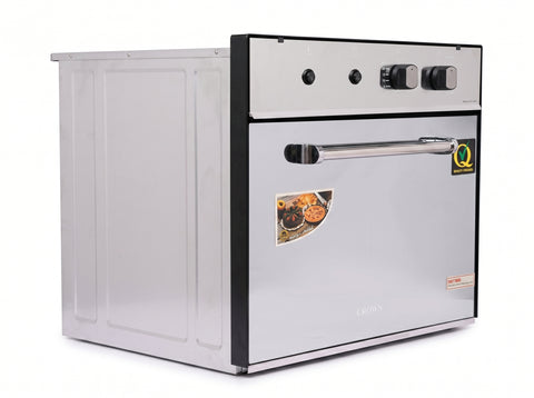 Crown 45L Built-In Gas Oven – Silver Kitchen Oven with NG & LPG Compatibility
