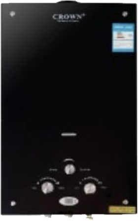 Crown Instant Geyser IG-3B-7L – 7 Litre Imported Water Heater with Digital Display, Full Black Glass Top, 1kg Heat Exchanger & 1-Year Brand Warranty ✅