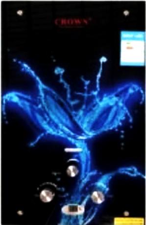 Crown Instant Geyser IG-8B-7L – 7 Litre Imported Water Heater with Digital Display, 3D Glass Top, 1kg Heat Exchanger & 1-Year Brand Warranty ✅