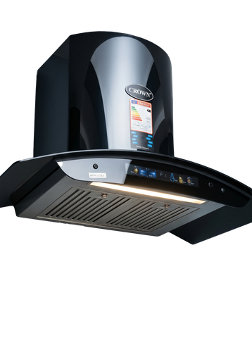 Crown 75(2) Kitchen Range Hood – 75cm Stainless Steel Chimney Hood with Powerful Suction & LED Lights