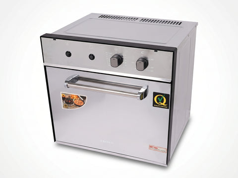 Crown 45L Built-In Gas Oven – Silver Kitchen Oven with NG & LPG Compatibility