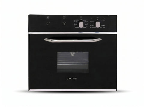 Crown 45L Built-In Gas Oven – Black Kitchen Oven with NG & LPG Compatibility