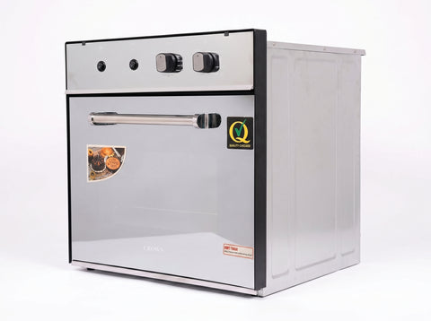 Crown 45L Built-In Gas Oven – Silver Kitchen Oven with NG & LPG Compatibility
