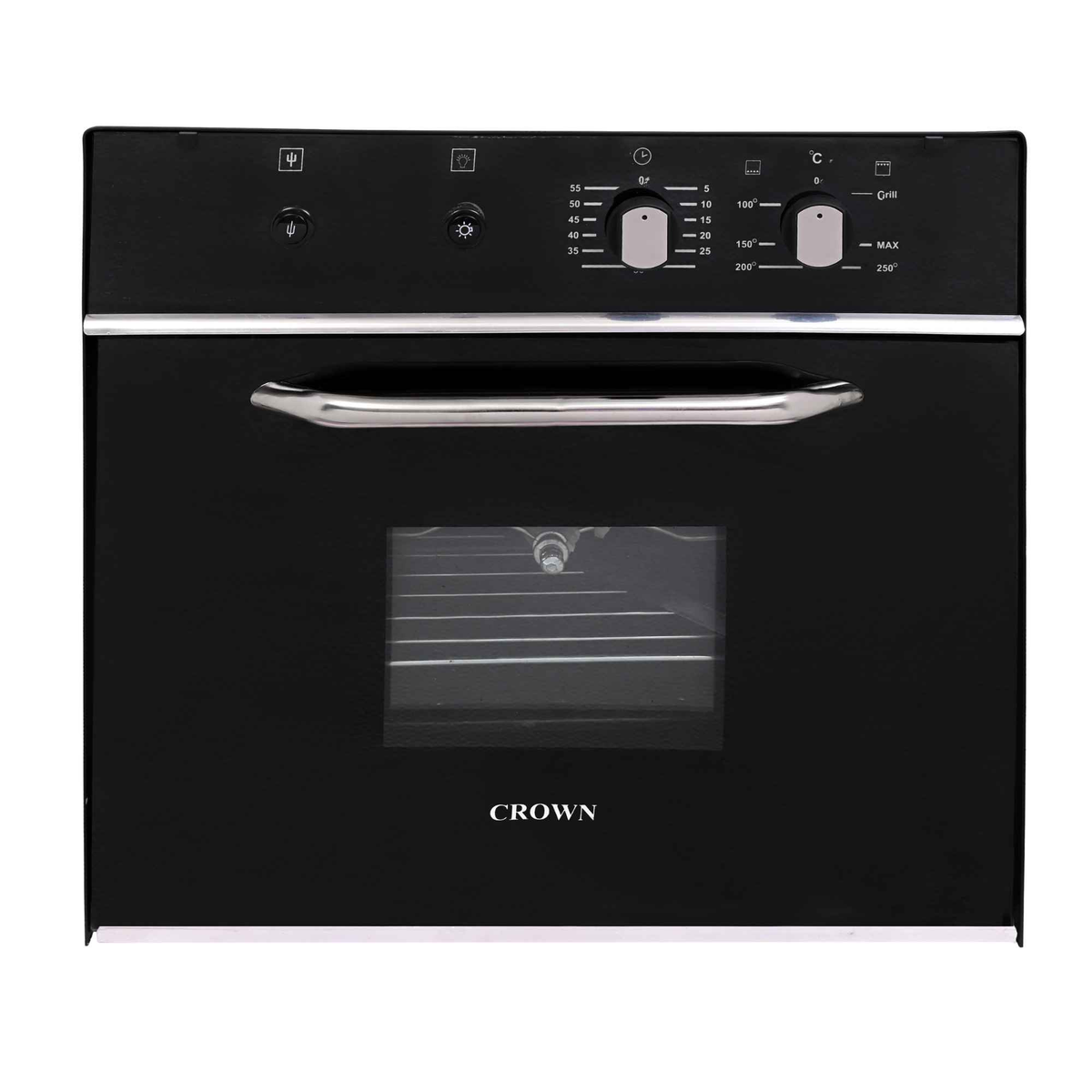 Crown Built In Oven (45 Ltr) Gas Oven NG Aur LPG – Black
