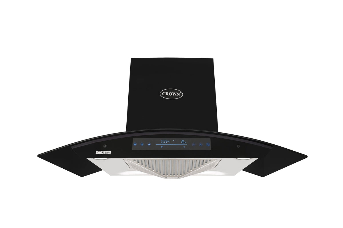 Crown 90(15) Kitchen Range Hood – 90cm Stainless Steel Chimney Hood with Powerful Suction & LED Lights