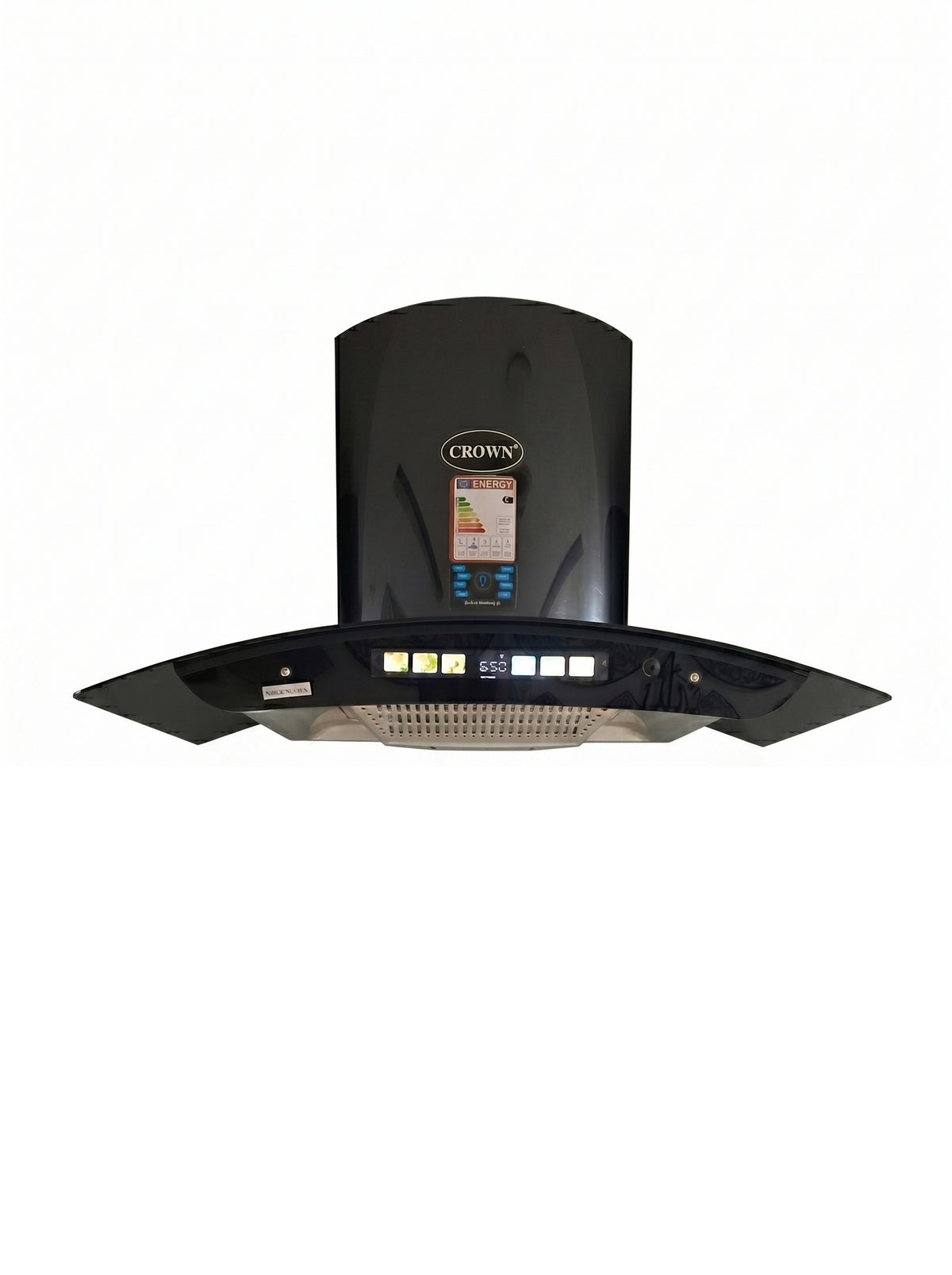 Crown 90(5) Kitchen Range Hood – 90cm Stainless Steel Chimney Hood with High Suction Power & LED Lights