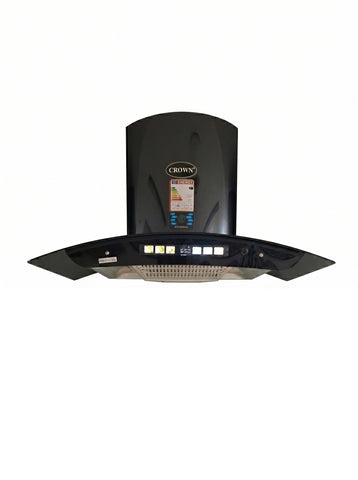 Crown 90(5) Kitchen Range Hood – 90cm Stainless Steel Chimney Hood with High Suction Power & LED Lights