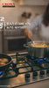 Crown CR-3112 Built-In Gas Hob – 5 Burner Black Stainless Steel Cooktop with Auto Ignition